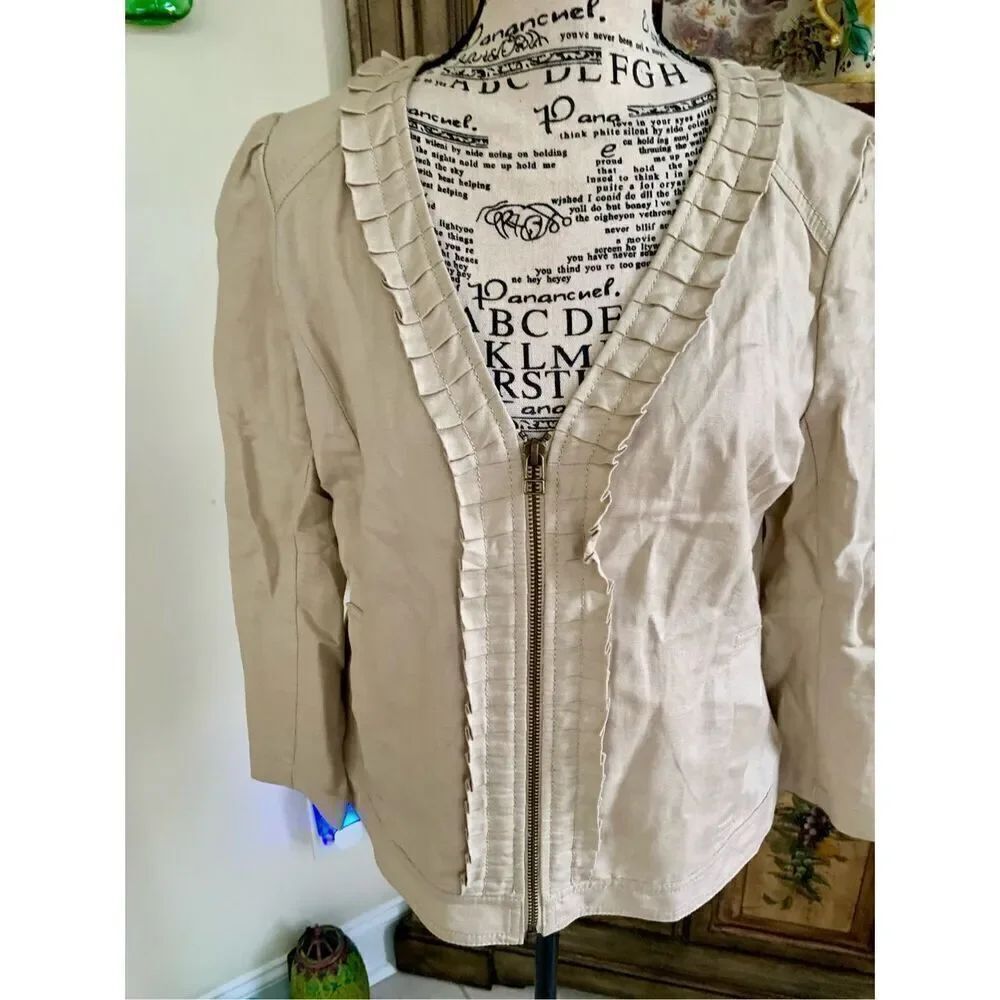 LOFT Tan Linen Jacket - Picture 7 of 7